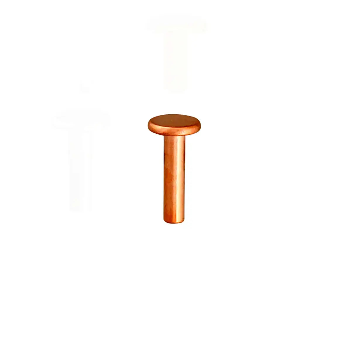 Copper Plated Semi Tubular Rivets 100 Pack, 14mm.