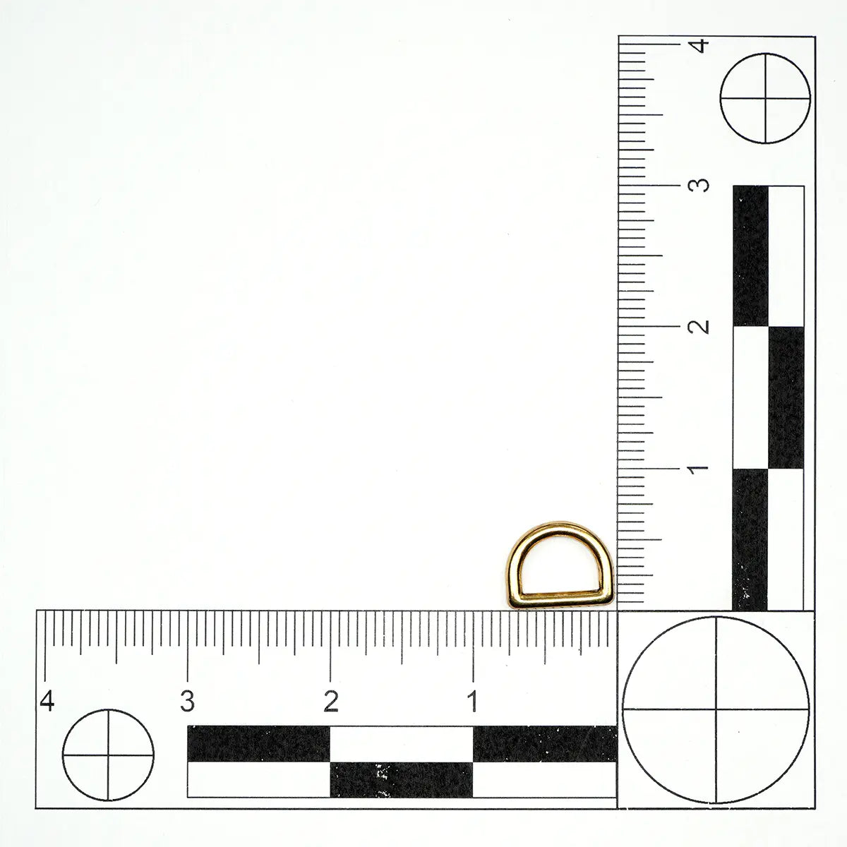 Brass Zinc Alloy D-Ring, 1/2 Inch.