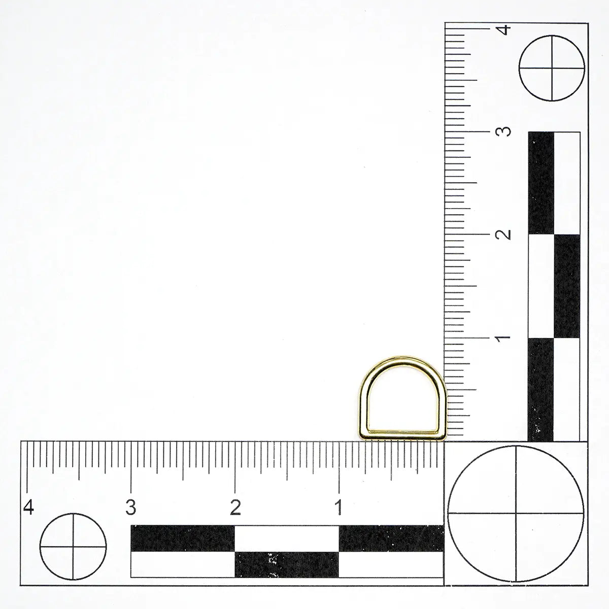 Brass Zinc Alloy D-Ring, 5/8 Inch.