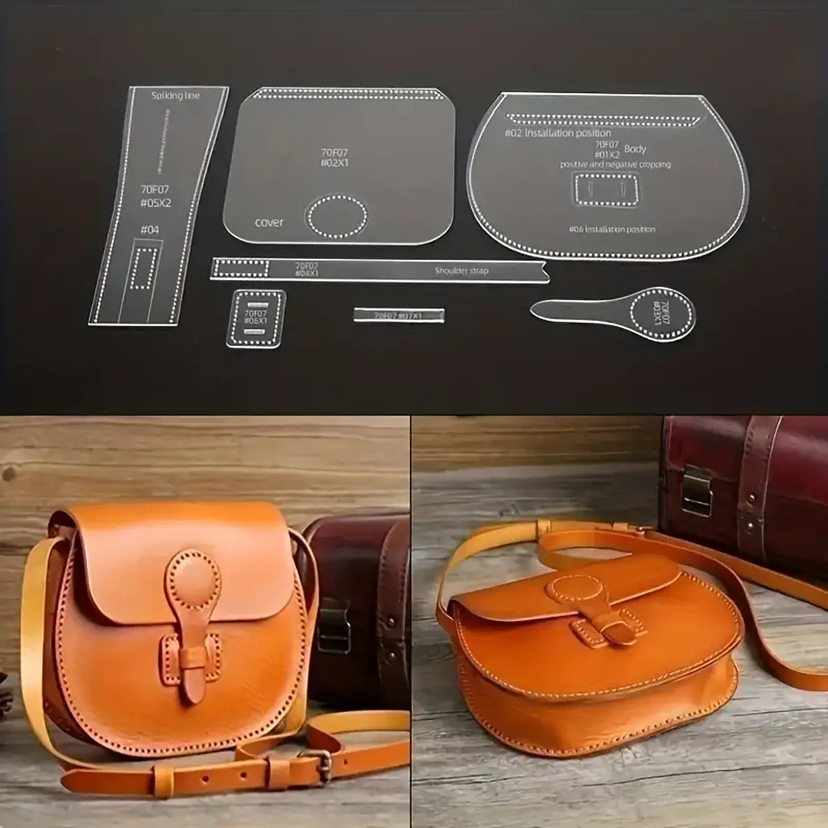 Vintage Bag Acrylic Template