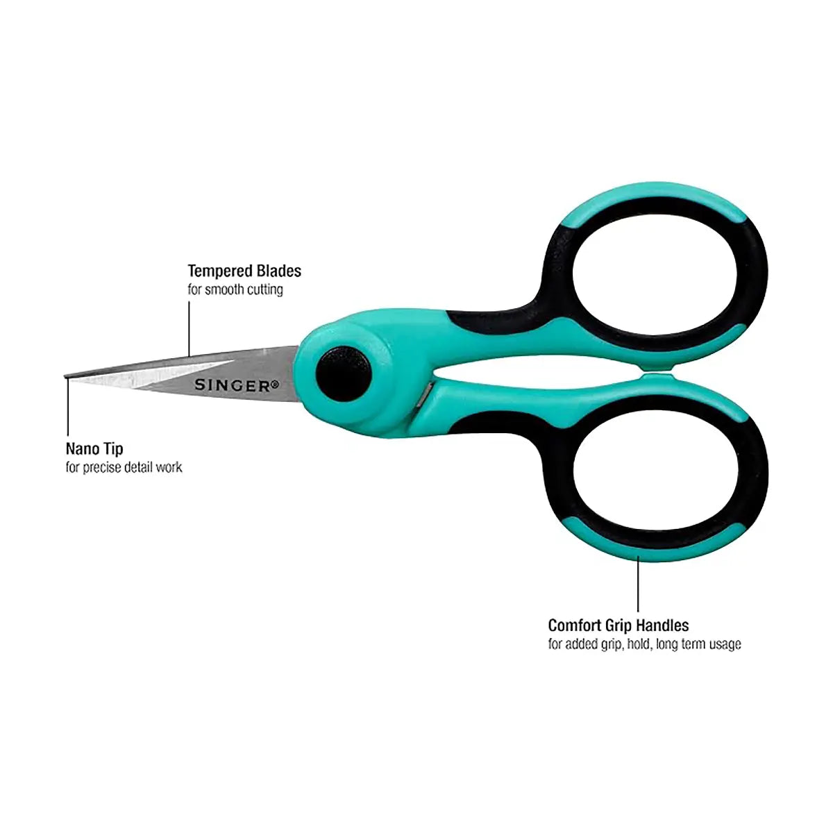 Singer 4.5 Inch Pro Detail Scissors with Nano Tip.