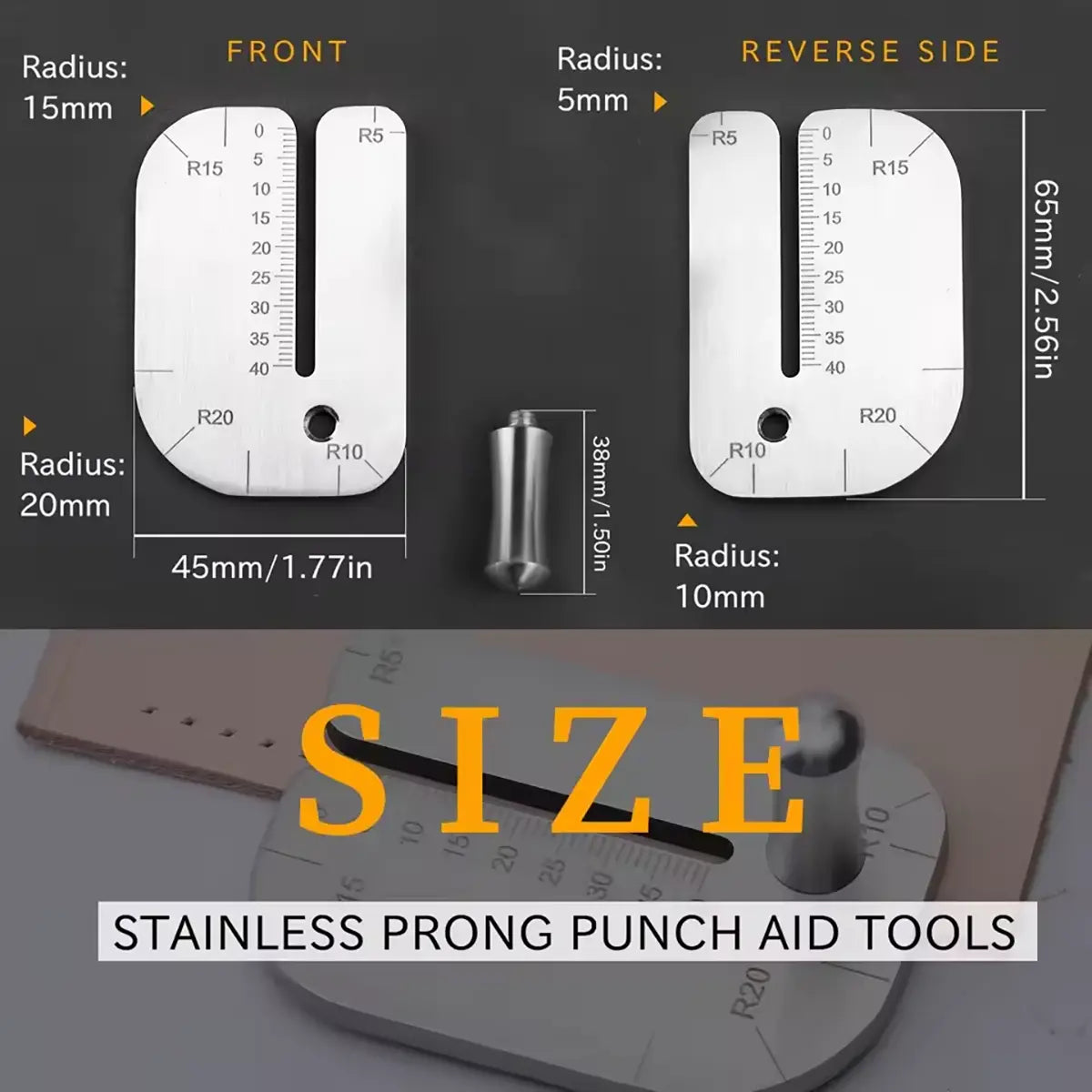 Stainless Steel Stitching and Corner Guide.