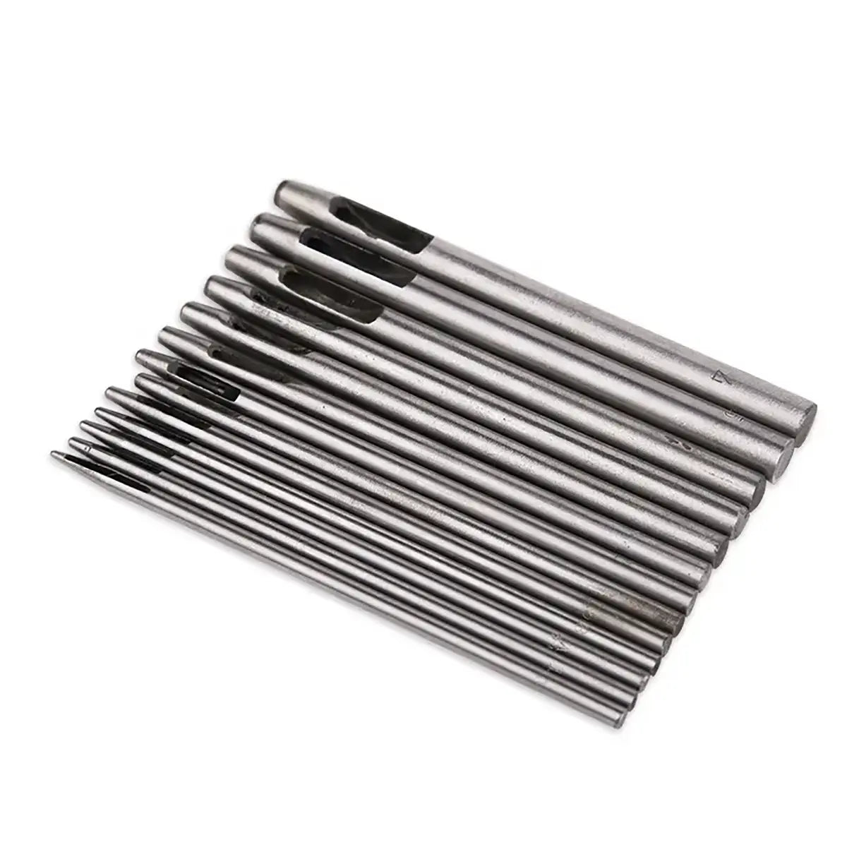 Stainless Steel Leather Hole Punch Set, 13 Pieces.