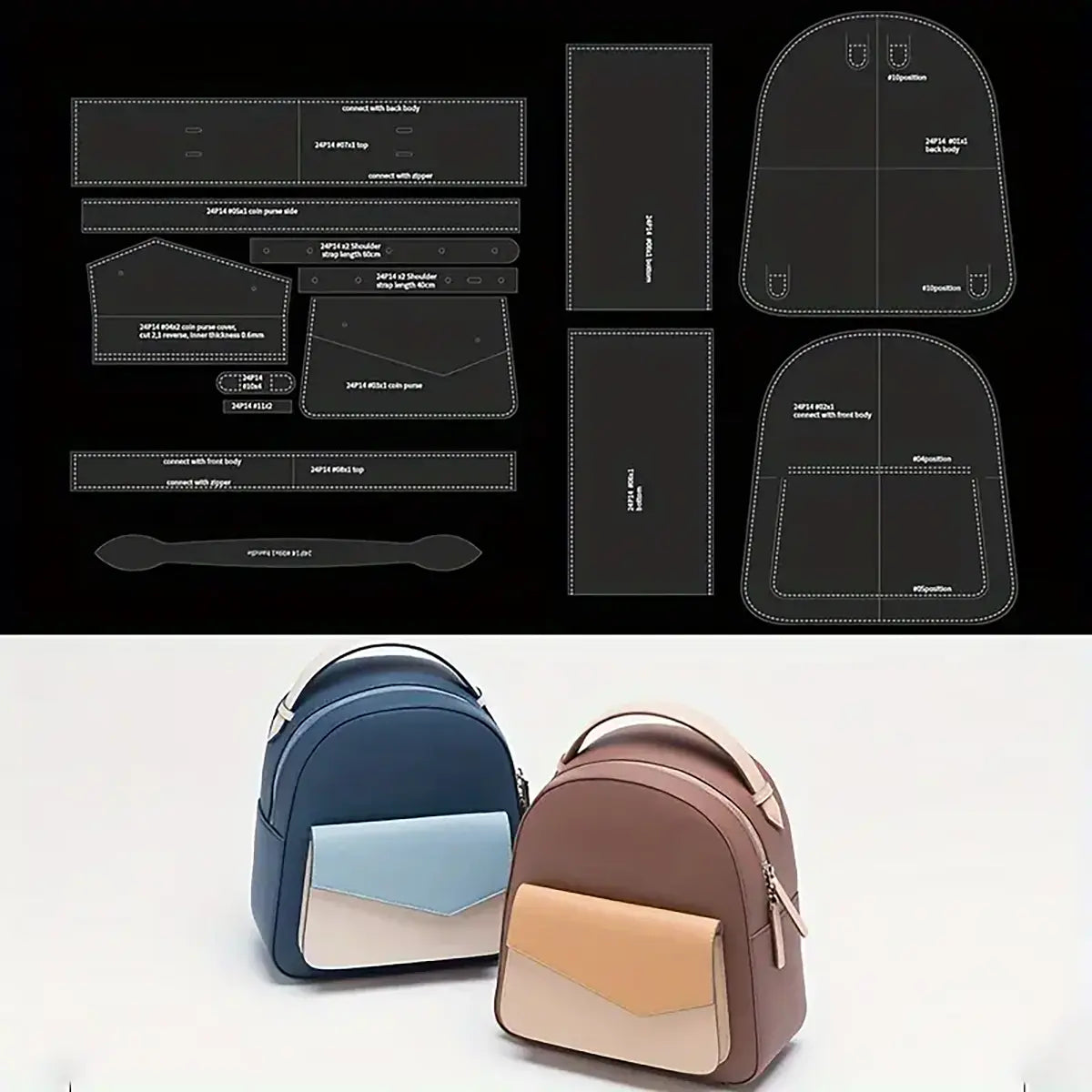 Small Backpack Acrylic Template