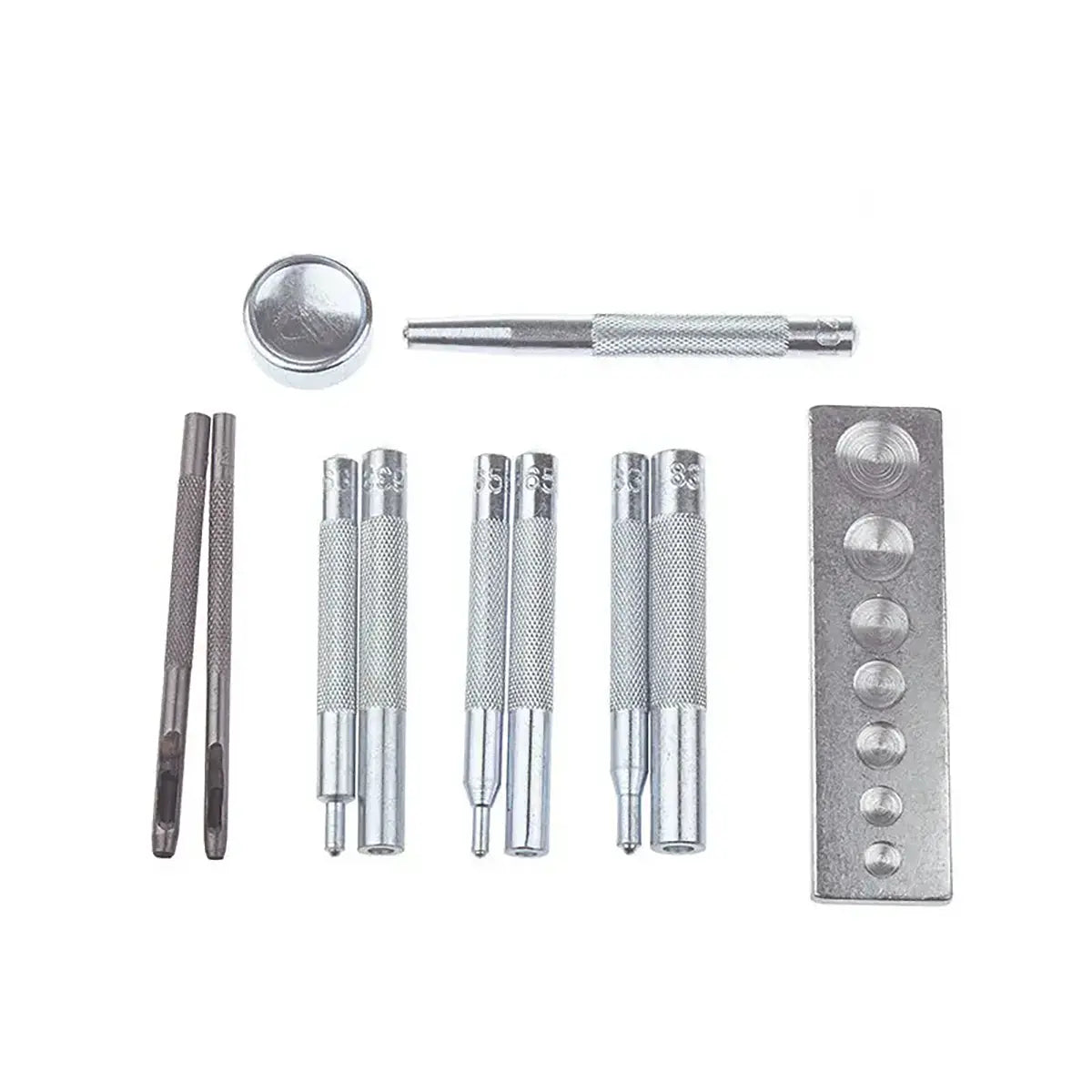 Snap Button Setter Set 11 Piece for Leatherworking.