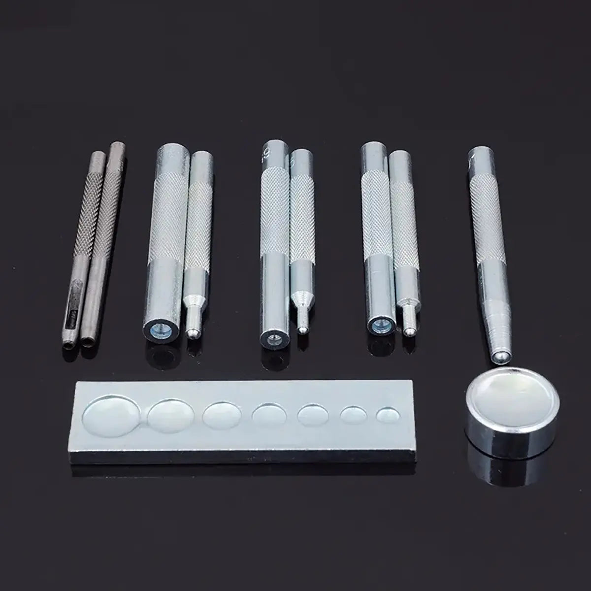 Snap Button Setter Set 11 Piece for Leatherworking.