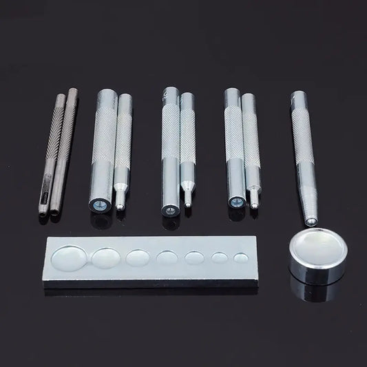 Snap Button Setter Set 11 Piece for Leatherworking.
