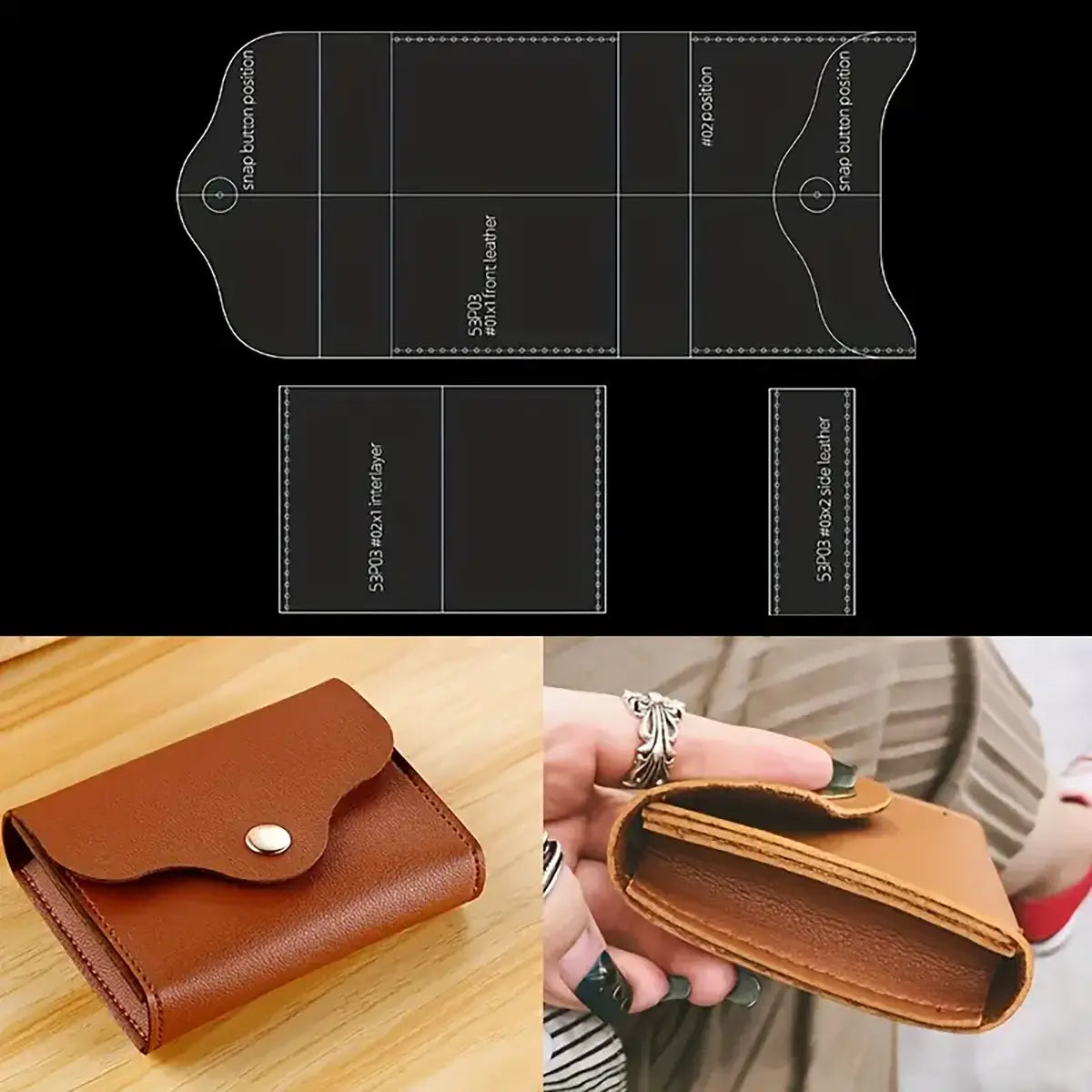 Snap Card Wallet Acrylic Template