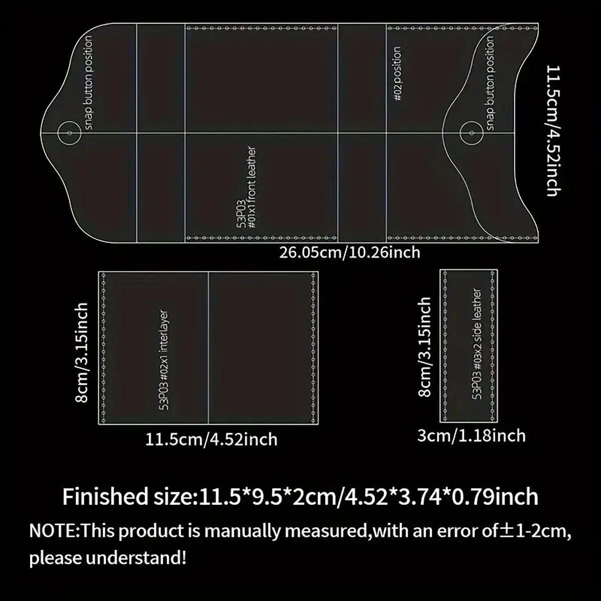 Snap Card Wallet Acrylic Template