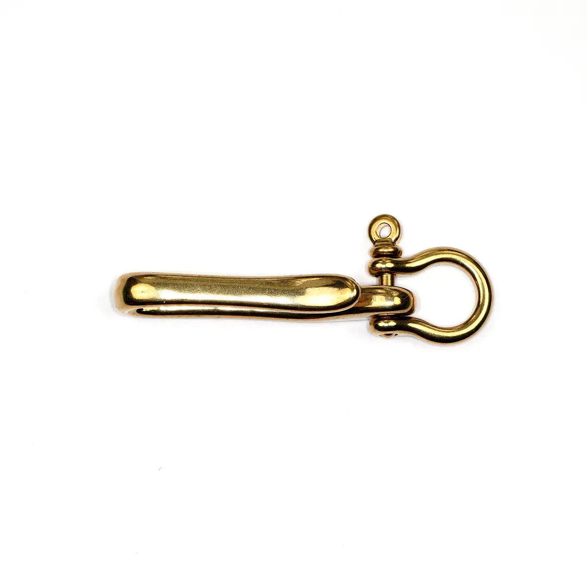 Solid Brass Belt Hook with Shackle.