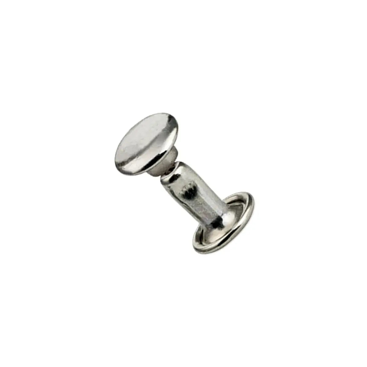 Nickel Plated Solid Brass Rivets 100 Pack, 7mm x 7mm.