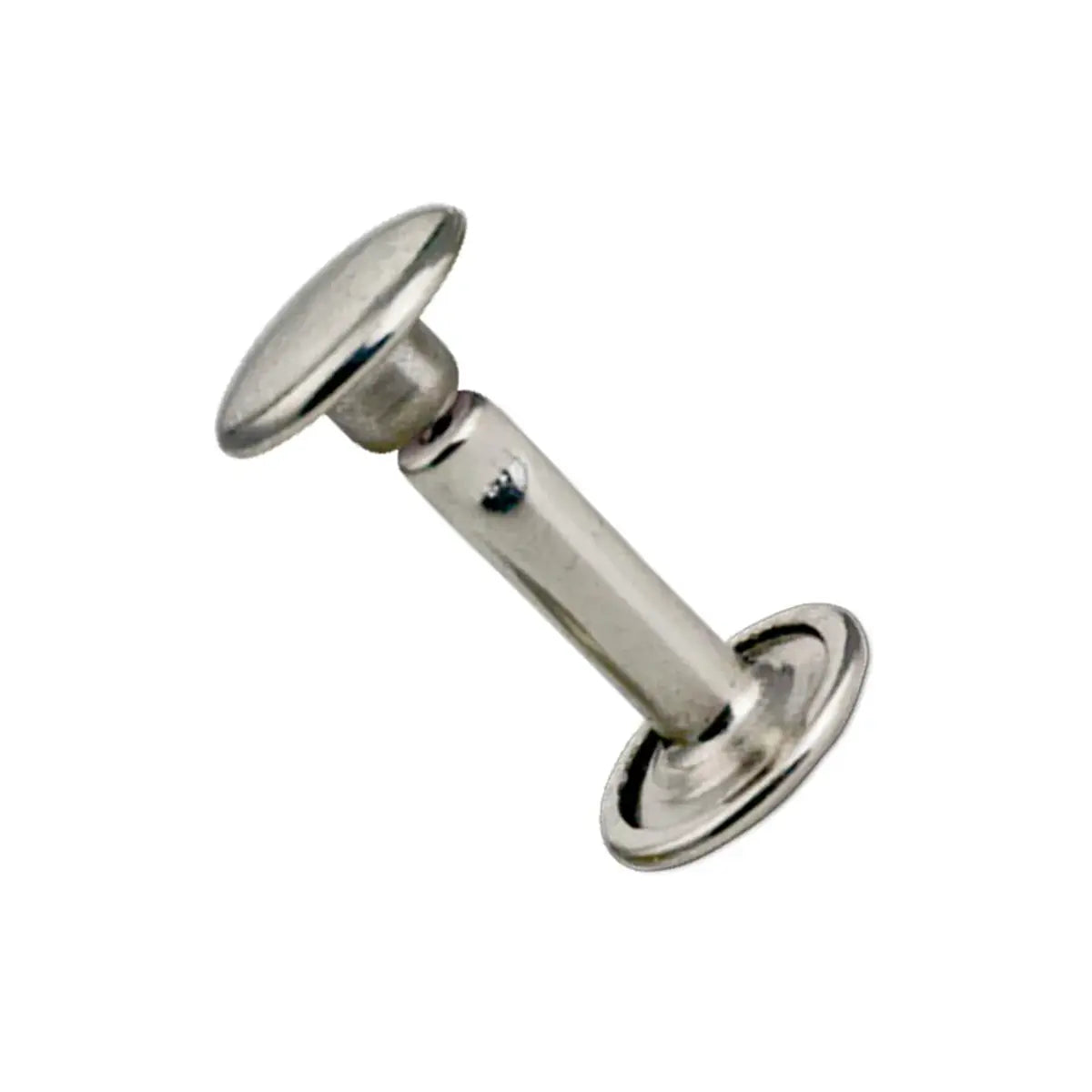 Nickel Plated Solid Brass Rivets 100 Pack, 9mm x 12mm.