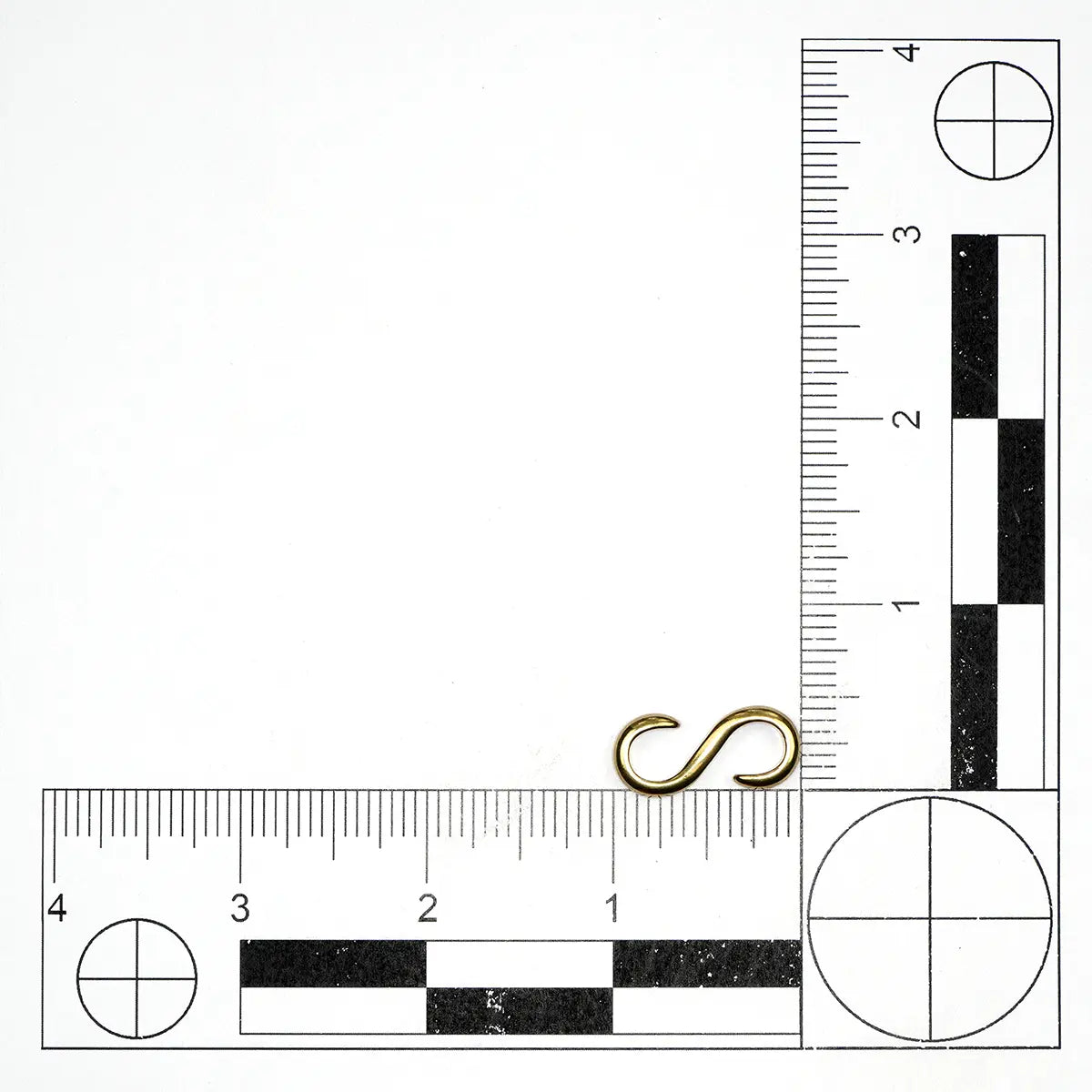 Solid Brass S Hook Clasps, 2 Pack.