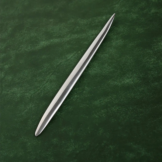 Slim Stainless Steel Bone Folder for Leathercrafting.