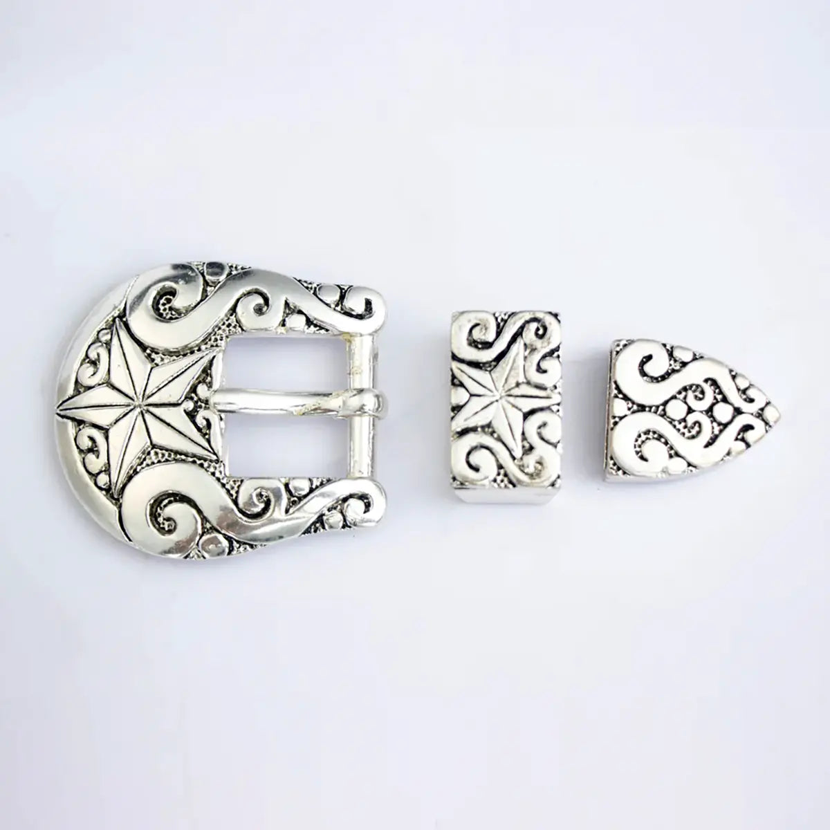 Star 3 Piece Buckle Set - 3/4 Inch.