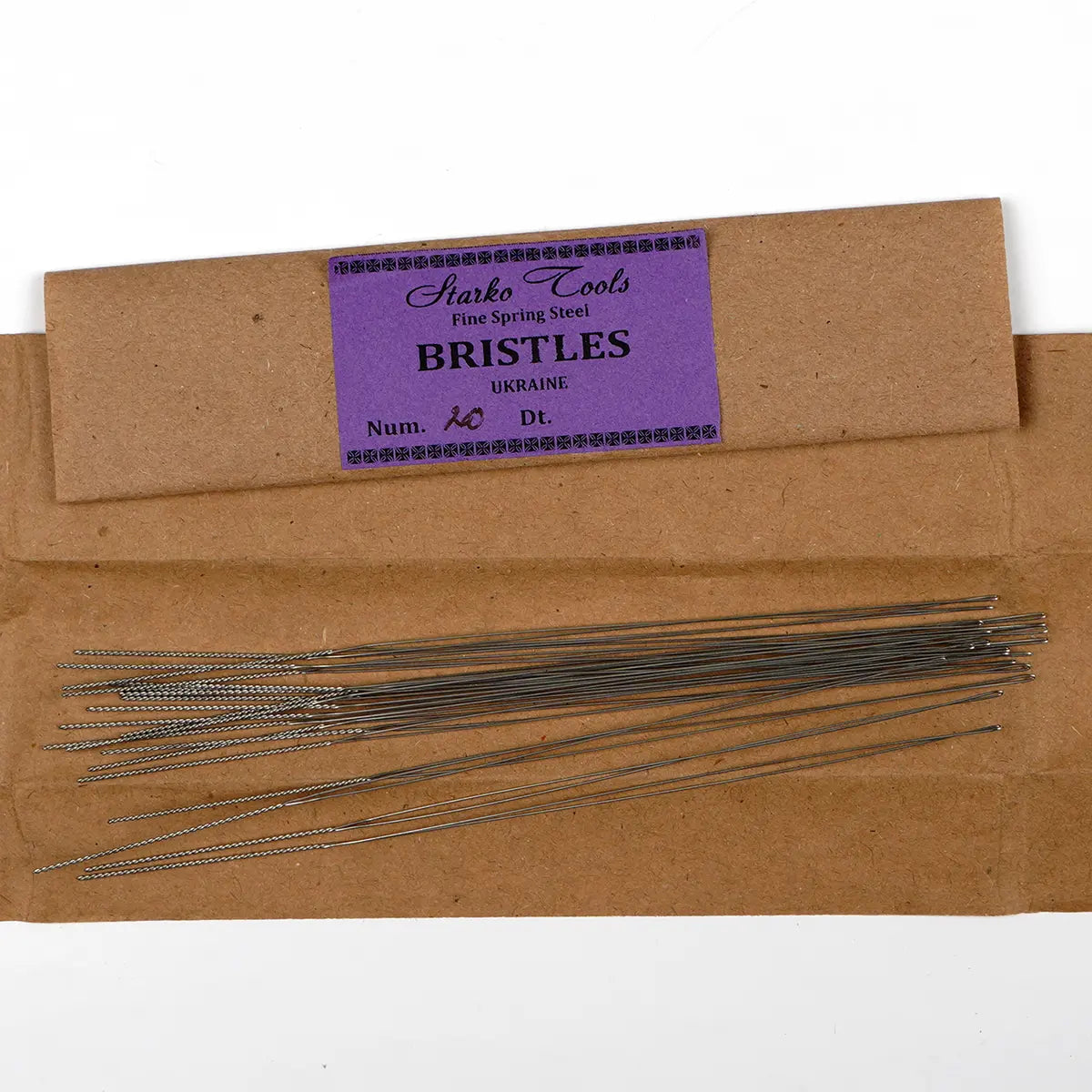 Fine Spring Steel Shoemaker Bristles by Starko 4 Pack.