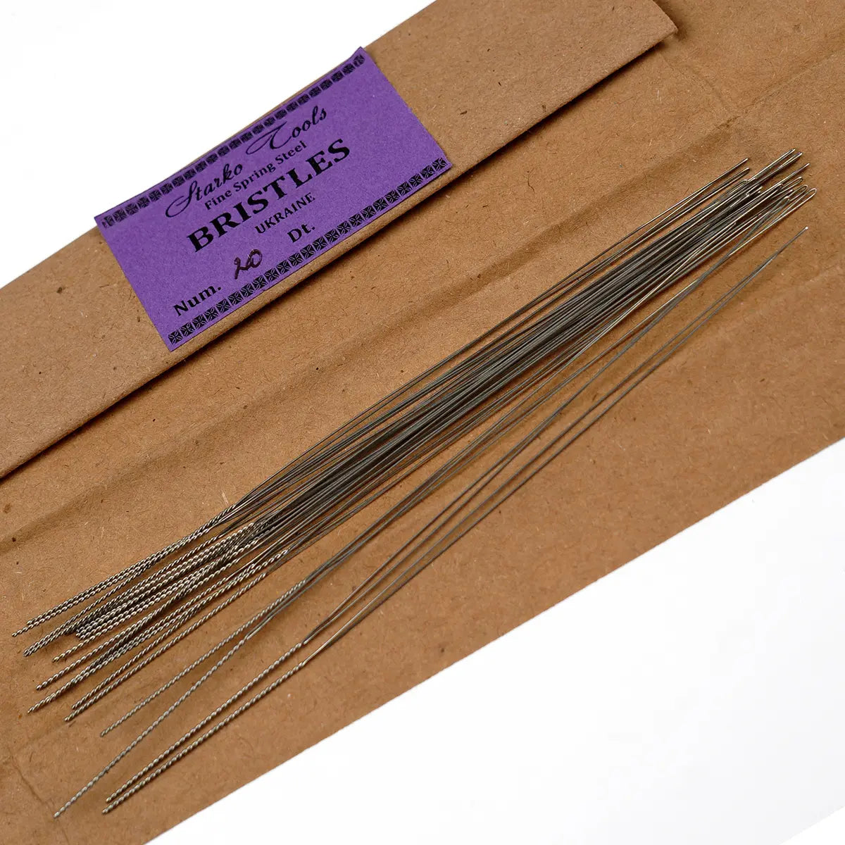 Fine Spring Steel Shoemaker Bristles by Starko 4 Pack.