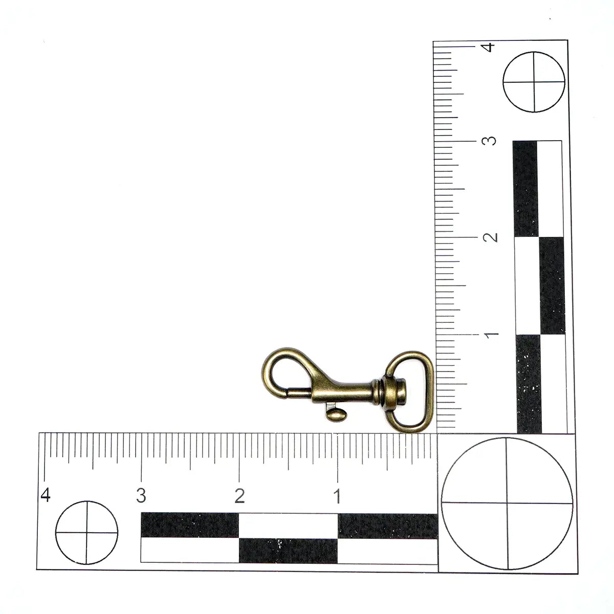 Antique Brass Bolt Swivel Snap, 5/8 inch.