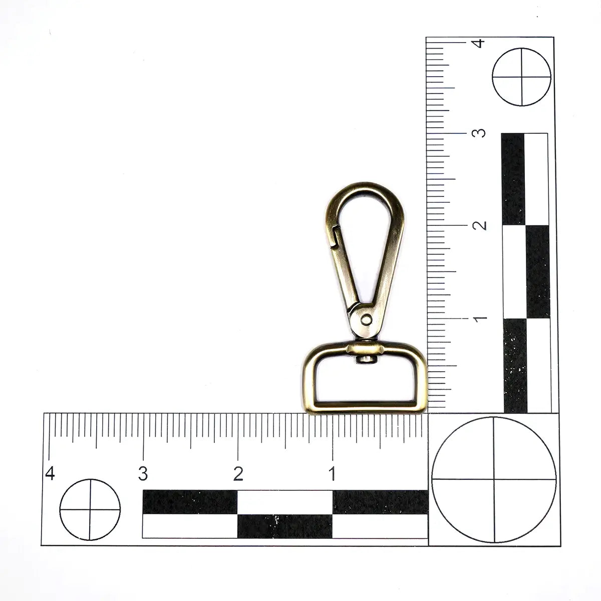 Antique Brass Lever Swivel Snap, 1 inch.