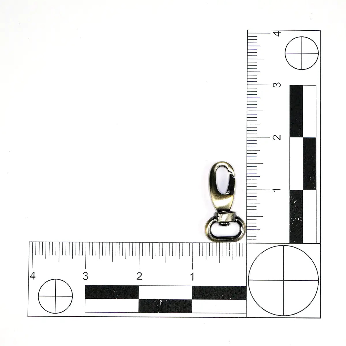 Antique Brass Lever Swivel Snap, 1/2 Inch.