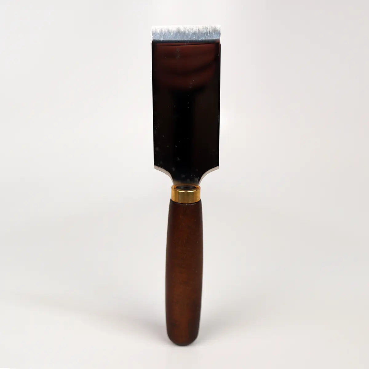 Straight Leather Skiving Knife V2 with Tan Handle.