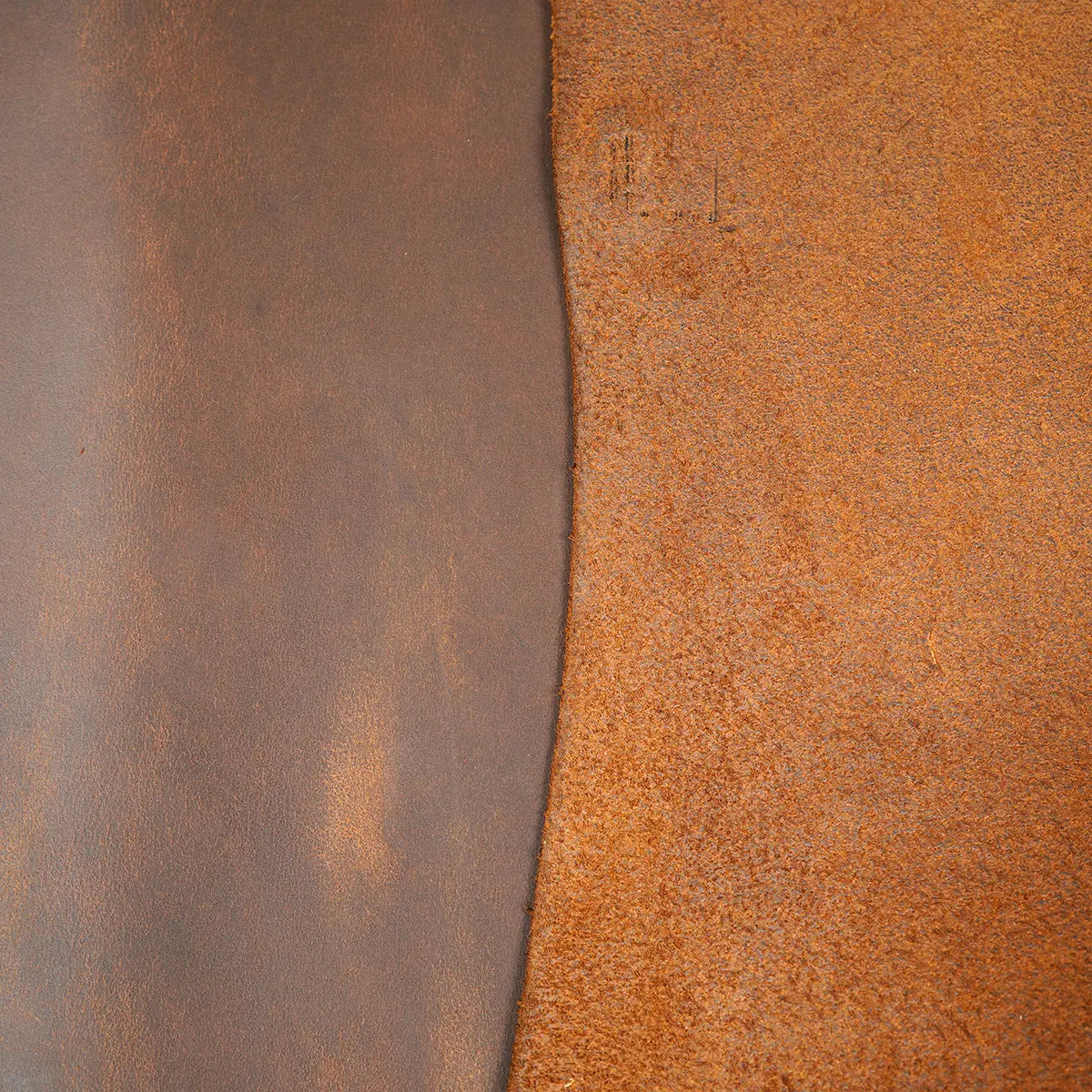 Pull Up Leather, Brown, 4-5 ounce, Chrome Tanned, Blemished.