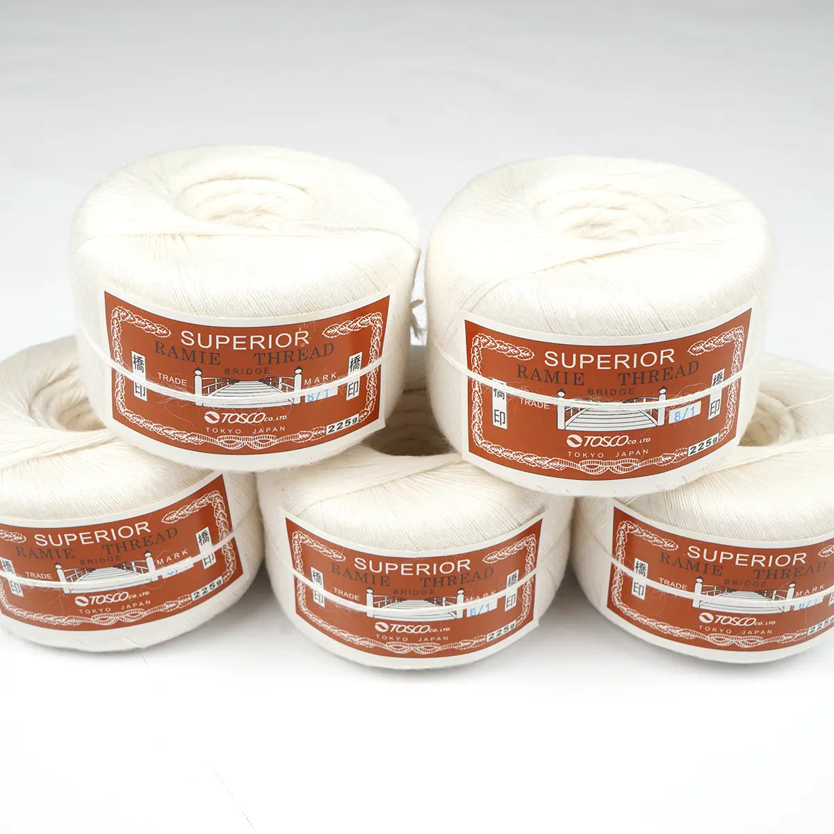 8/1 Superior Ramie Thread - 225g by Tosco Co Ltd - Tokyo Japan for shoe soling and welting.