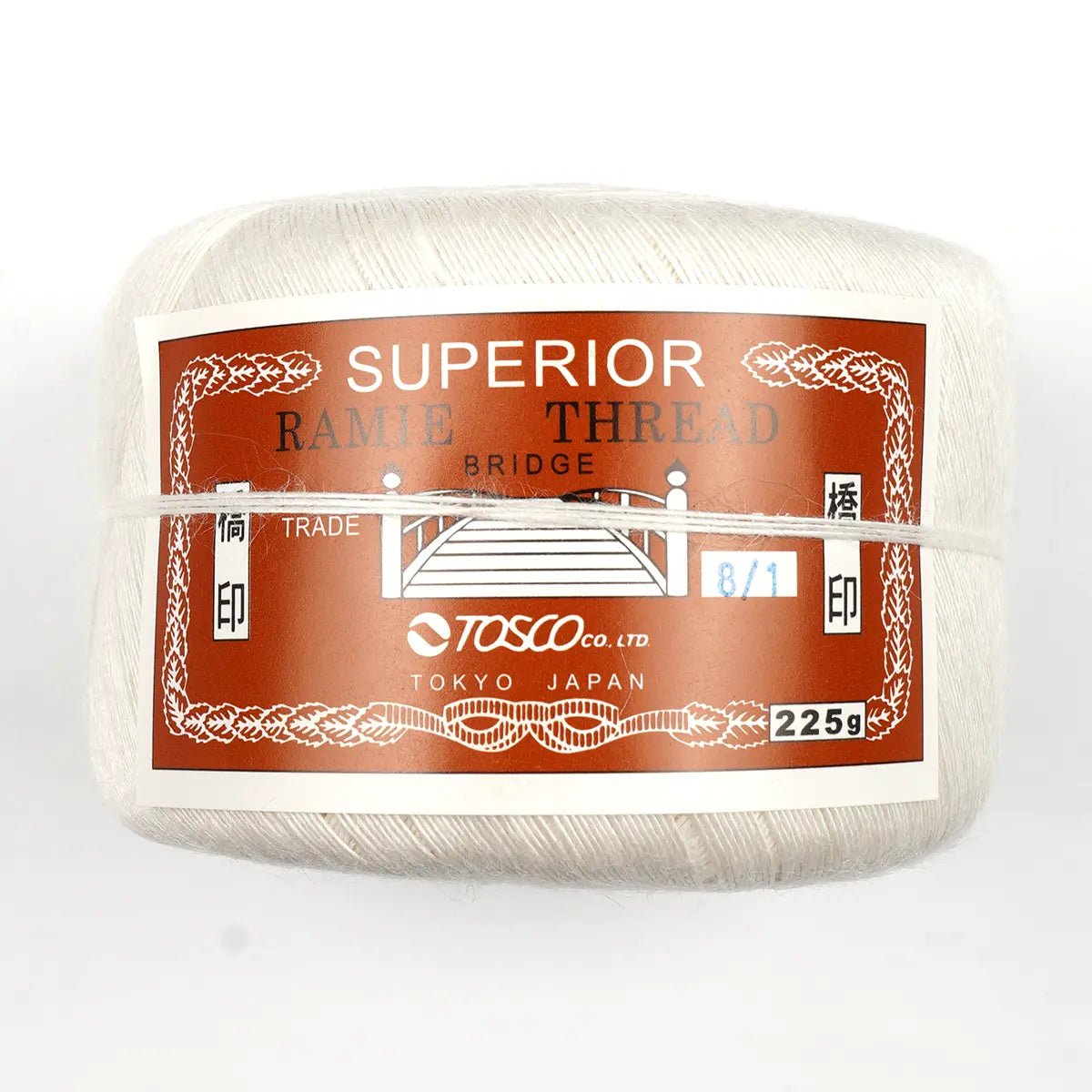 8/1 Superior Ramie Thread - 225g by Tosco Co Ltd - Tokyo Japan for shoe soling and welting.