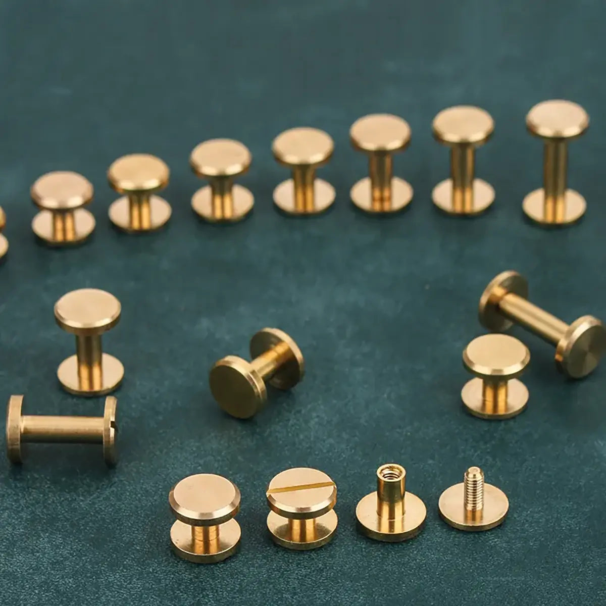 Solid Brass Screw Studs for Leathercrafts.