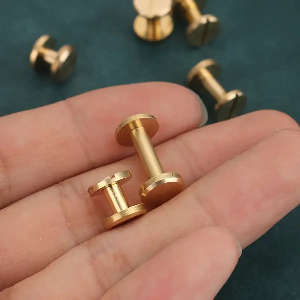 Solid Brass Screw Studs for Leathercrafts.