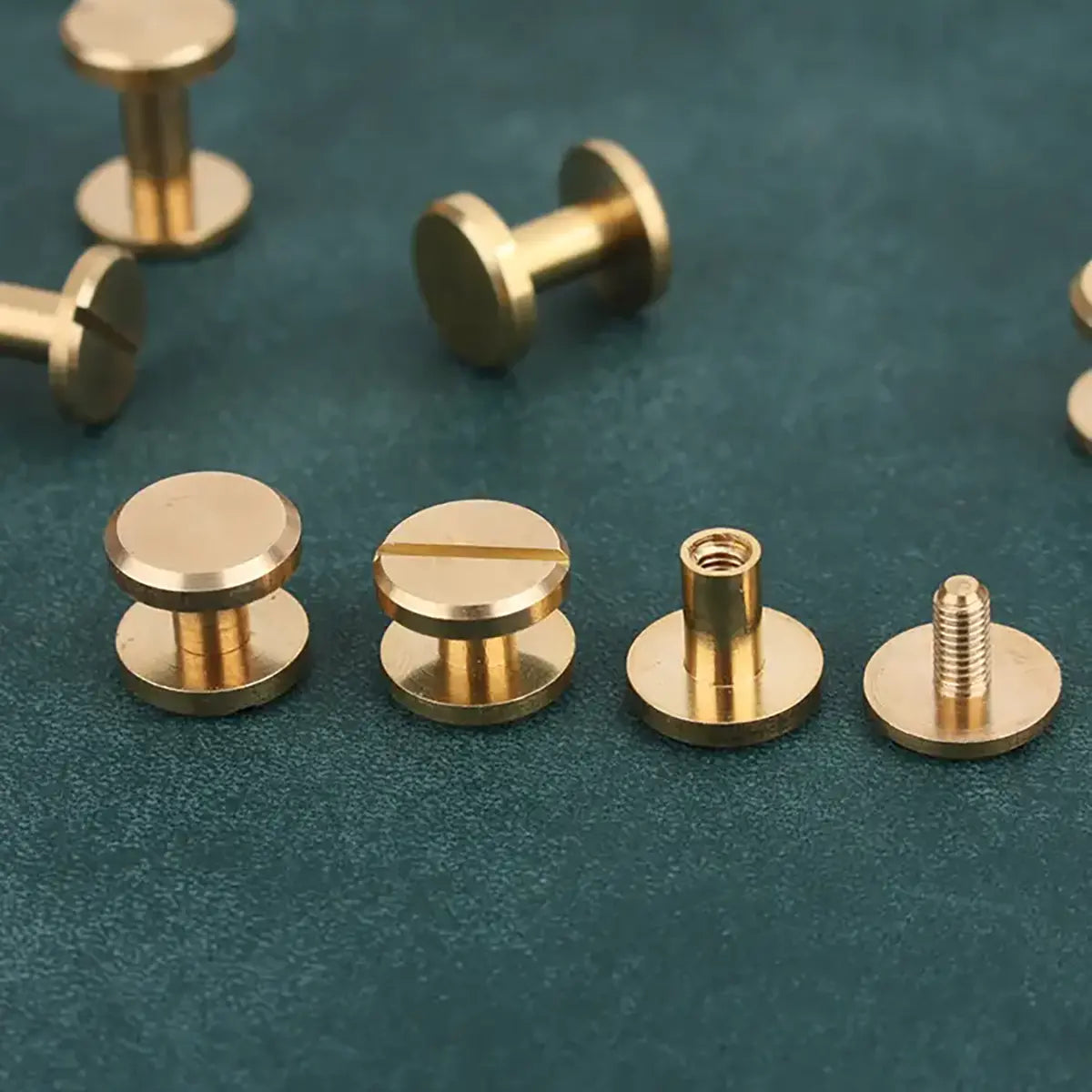 Solid Brass Screw Studs for Leathercrafts.