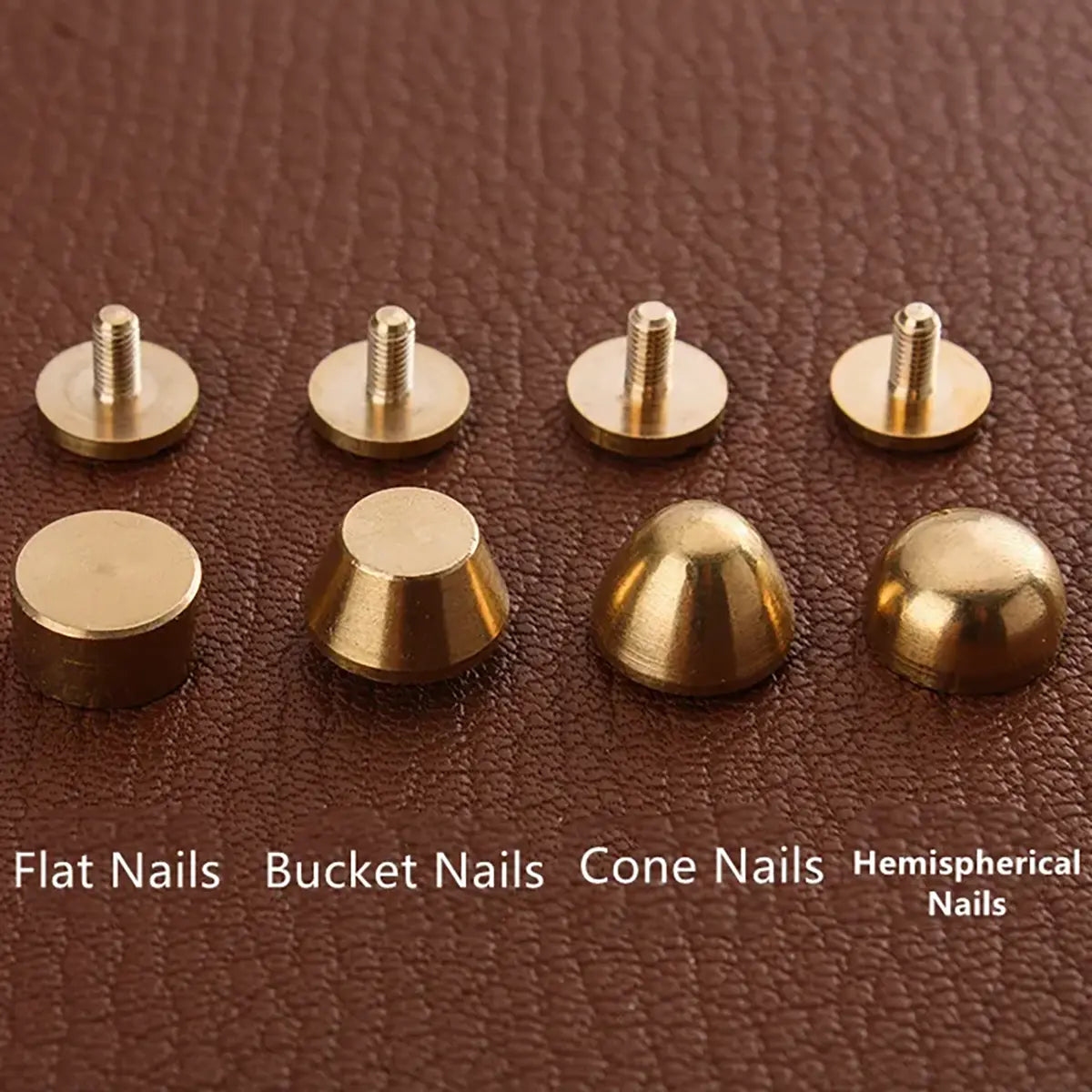 Solid Brass Handbag Purse Feet for Leathercrafting and Bag Making.
