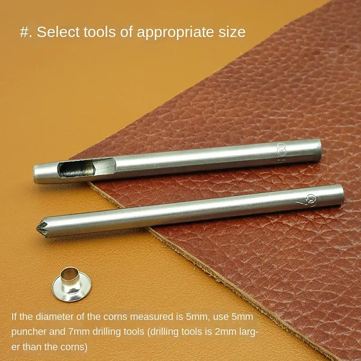 Tubular Rivet Setters for Leathercrafters.
