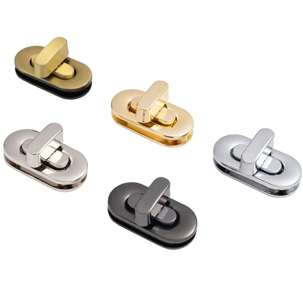 Oval Twist Lock Bag Hardware for Leather Projects.