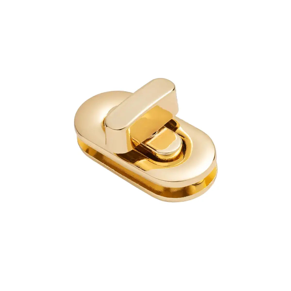 Oval Twist Lock Bag Hardware, Gold.