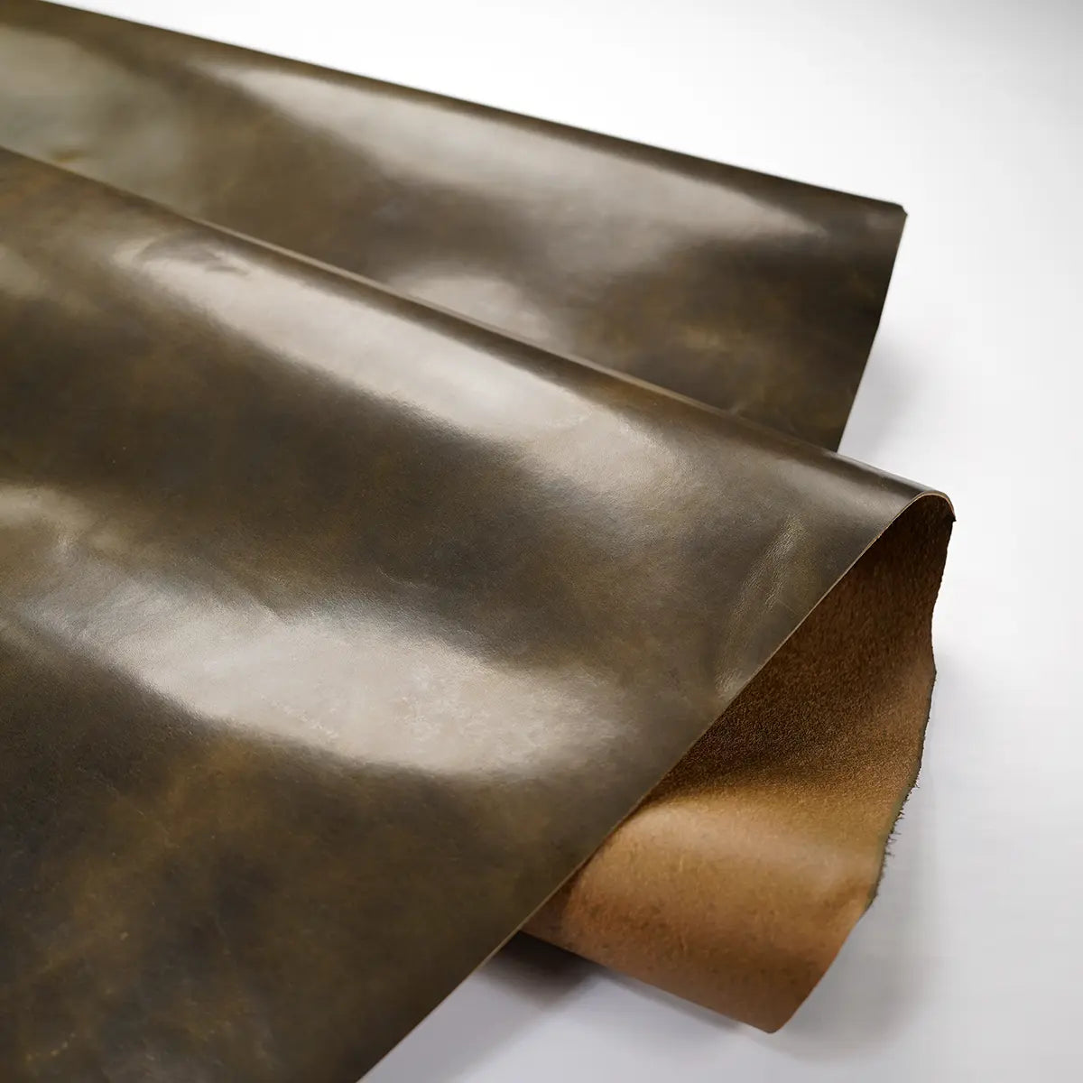 Wickett & Craig Harness Leather, Olive, Special Grade.