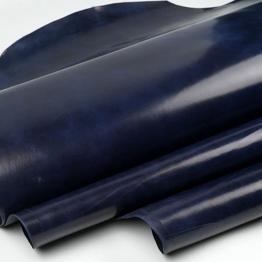 Wickett & Craig Harness Leather - Navy - Utility Grade.