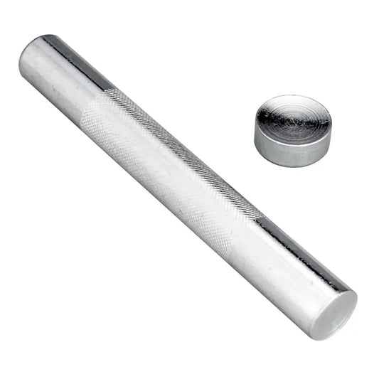 Wide Double Cap Rivet Setter and Anvil.