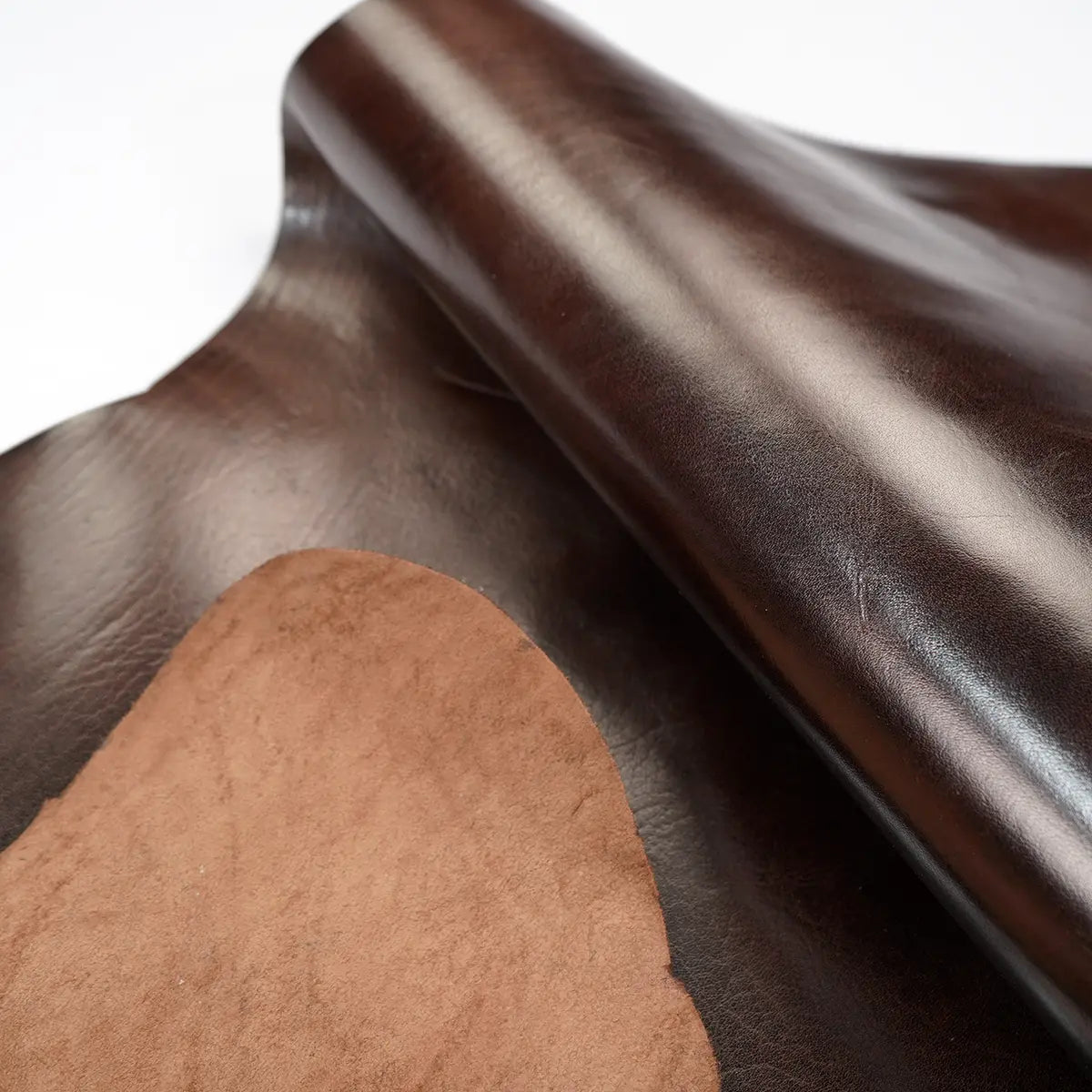 Wine Buffalo Calf 3-4oz Leather Piece