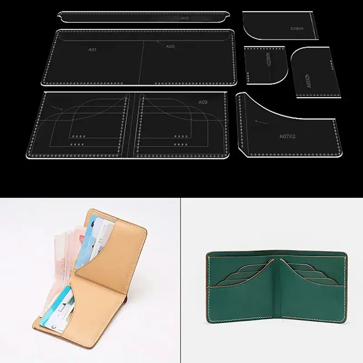 Wing Bifold Wallet Acrylic Template