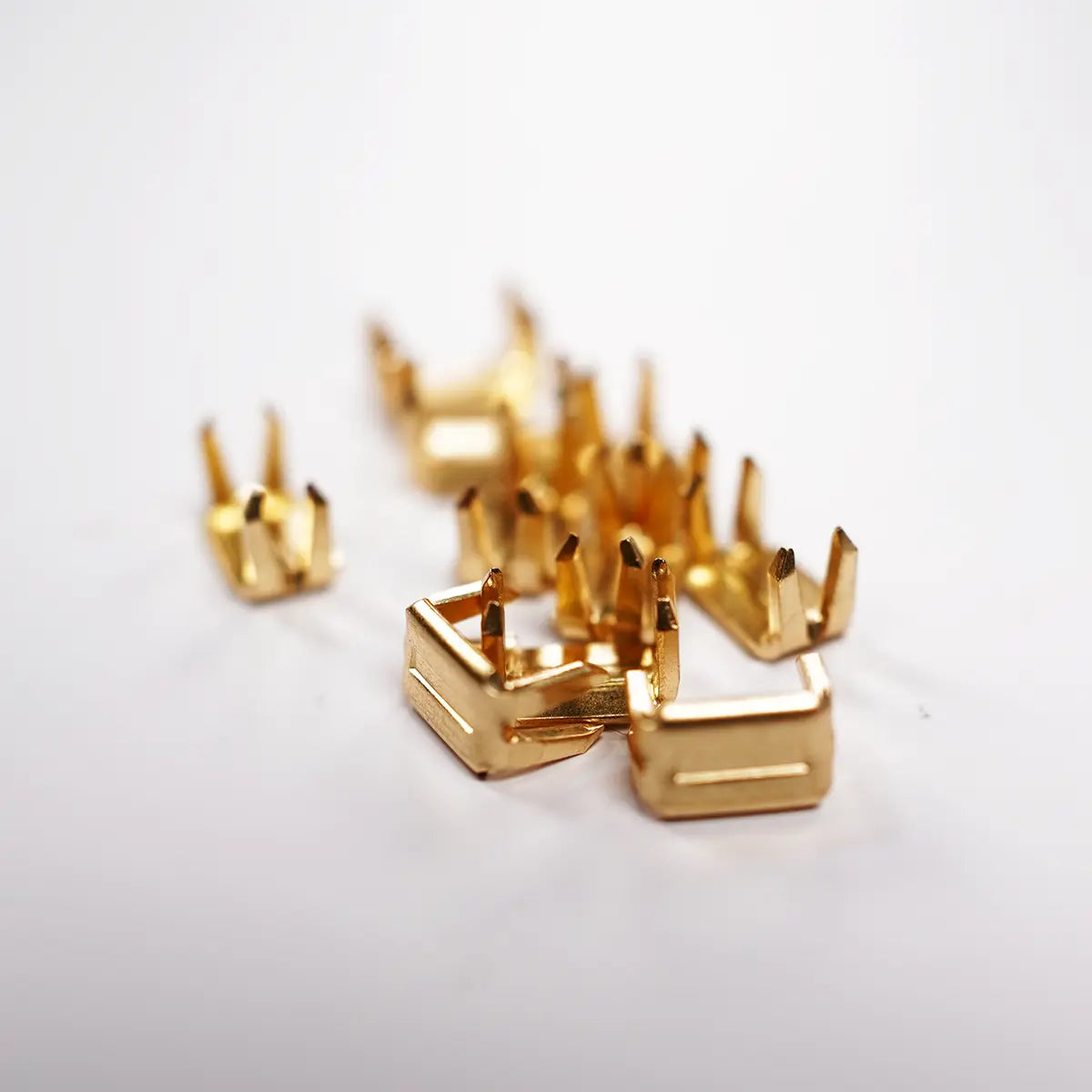 YKK No 5 Brass Zipper Stops Bottoms, 10 Pack.