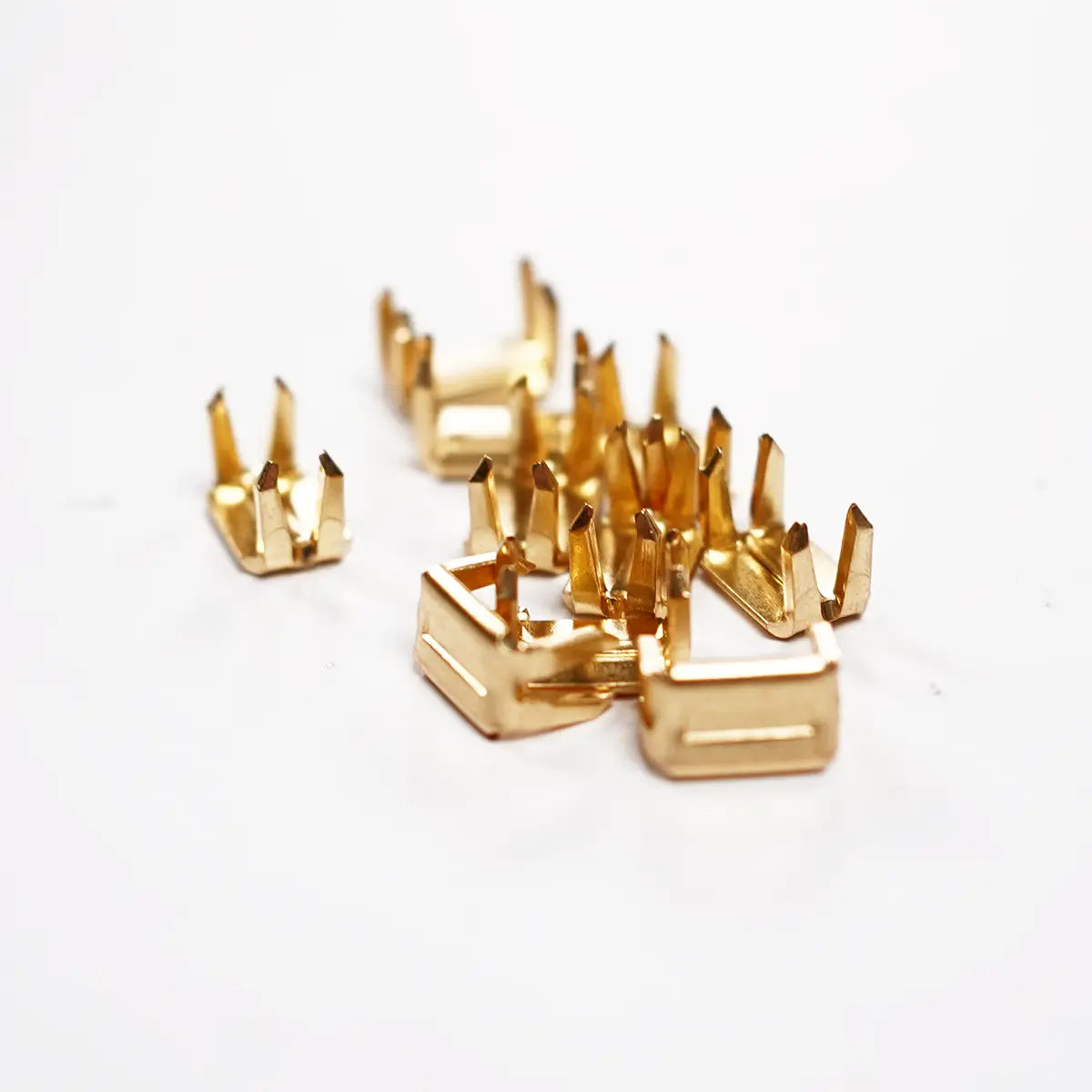 YKK No 5 Brass Zipper Stops Bottoms, 10 Pack.