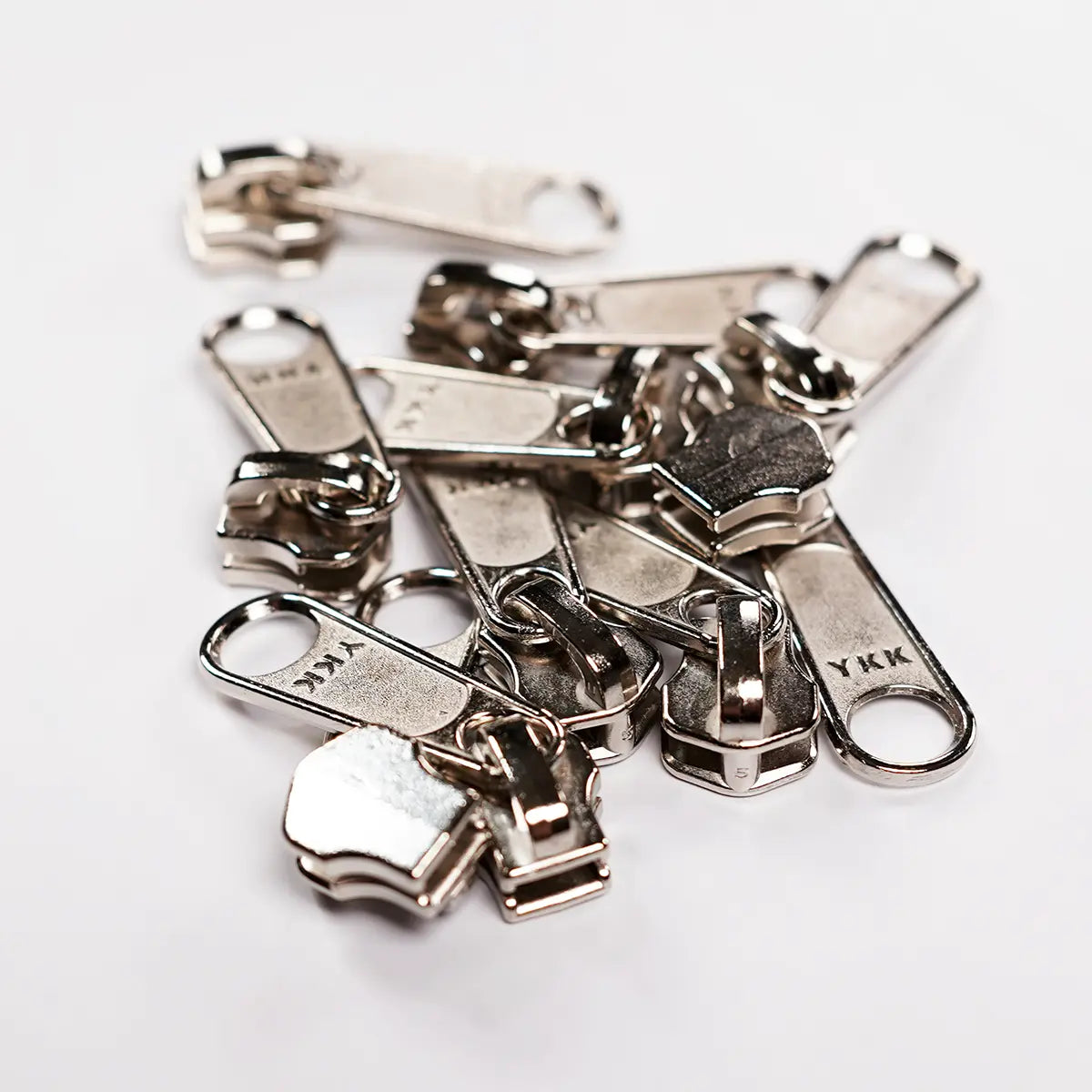 YKK No 5 Nickel Zipper Purse Slider Pull 2 Pack.