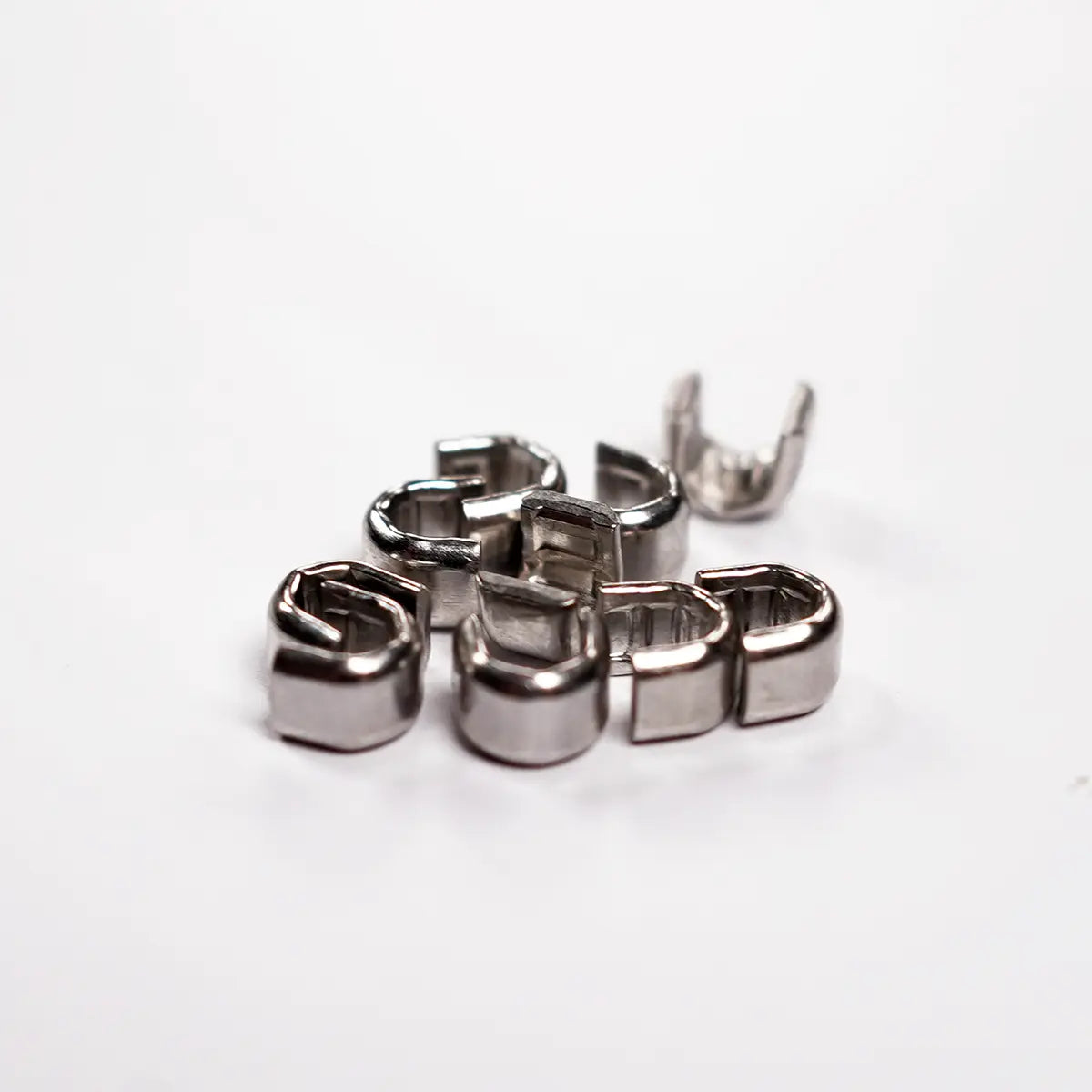 YKK No 5 Nickel Zipper Stops Tops, 10 Pack.