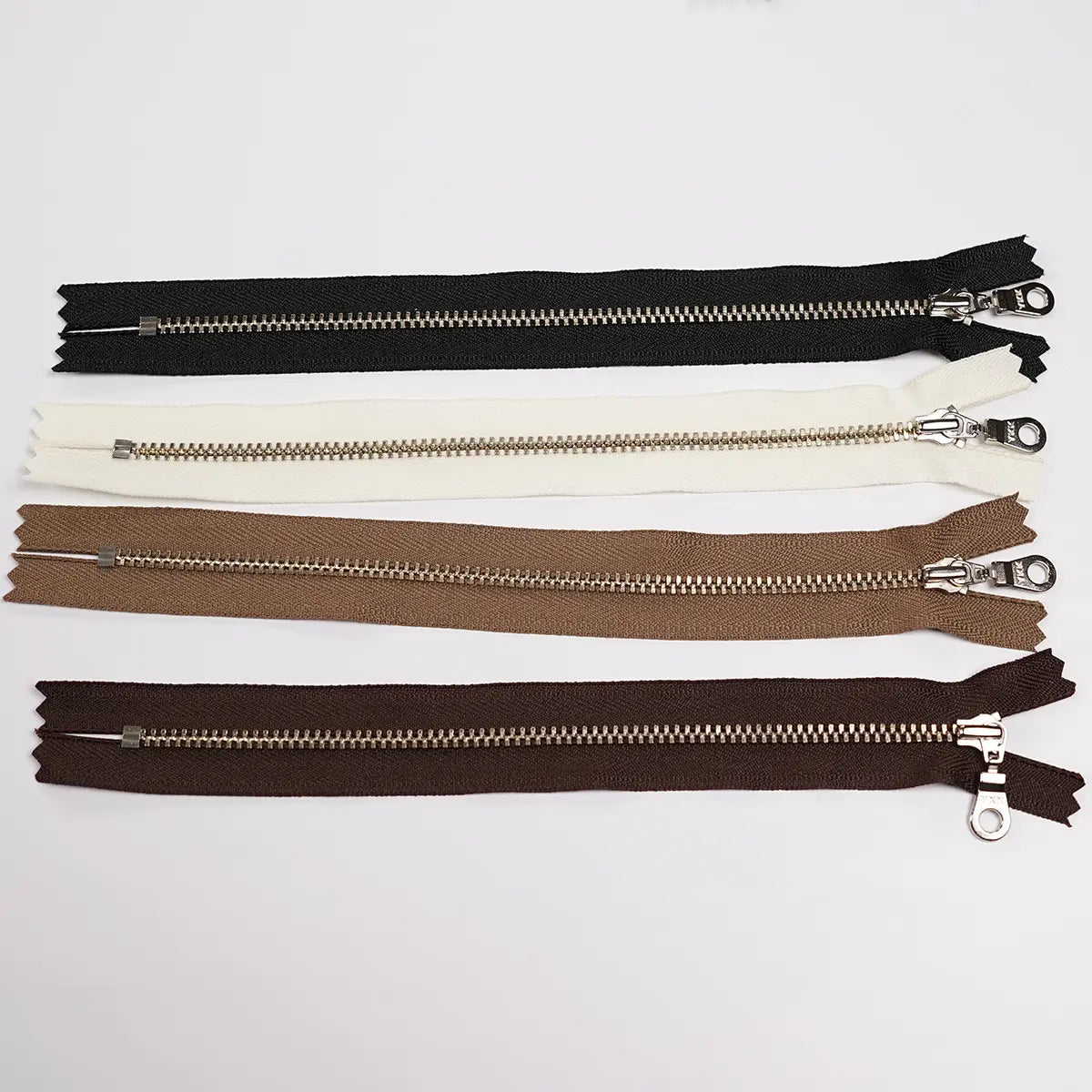 YKK 4.5 Nickel Bag Zipper with Donut Pull 8 Inch