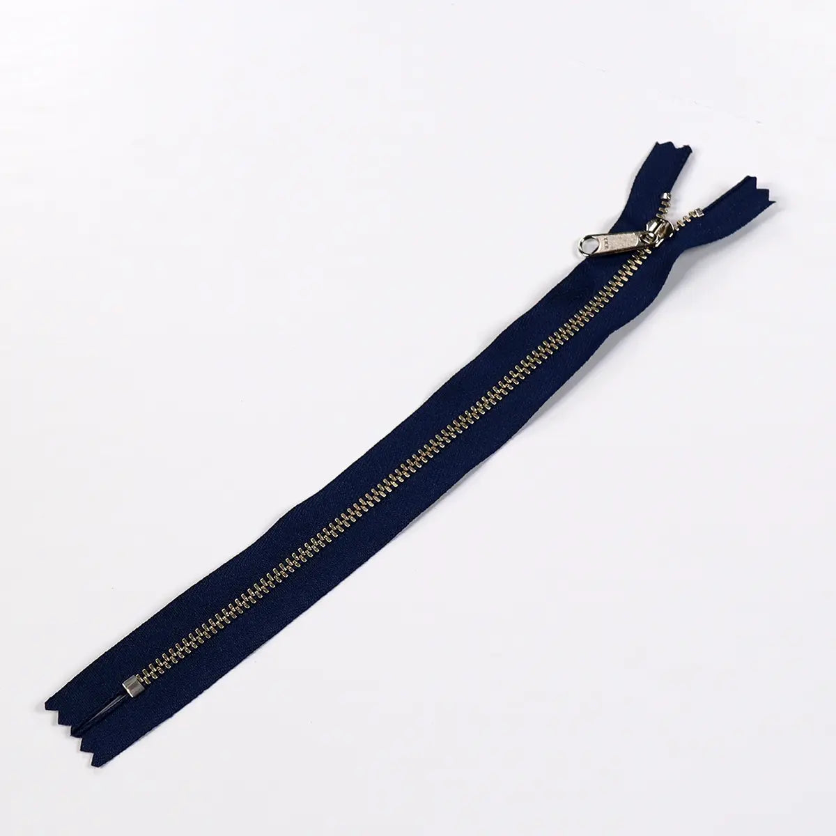 YKK 4.5 Nickel Bag Zipper, Long Pull, 9 Inch, Navy.