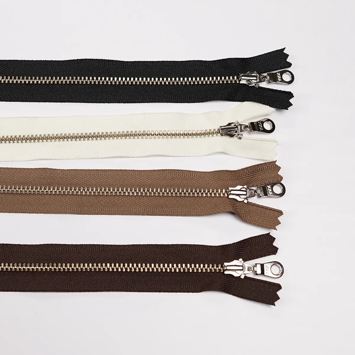 YKK 4.5 Nickel Bag Zipper with Donut Pull 12 Inch.