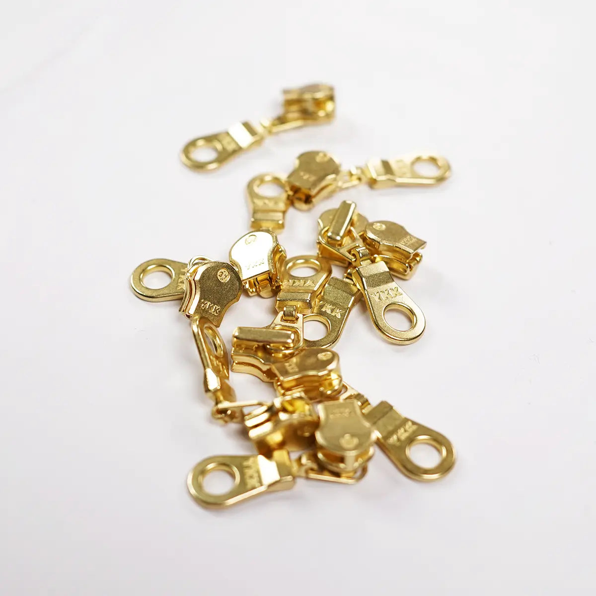 YKK 4.5 Brass Donut Zipper Purse Slider Pull 2 Pack