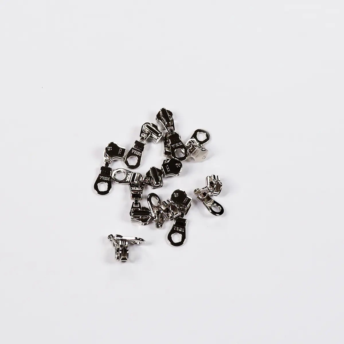 YKK 4.5 Nickel Donut Zipper Purse Slider Pull 2 Pack