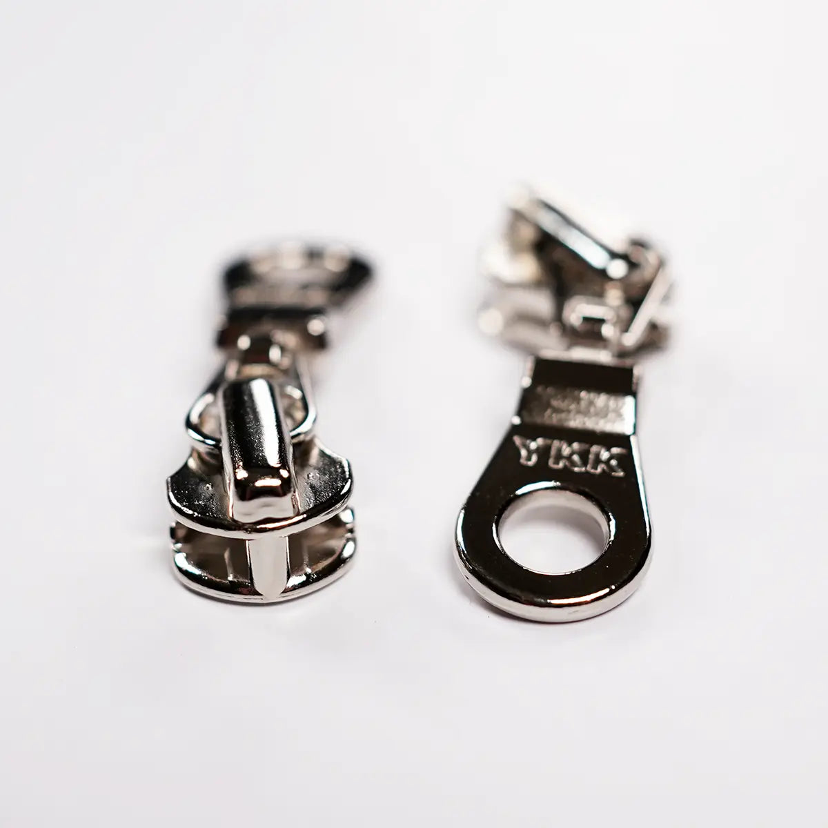 YKK 4.5 Nickel Donut Zipper Purse Slider Pull 2 Pack